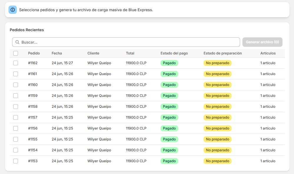 Captura 1 de Blue Express Pyme